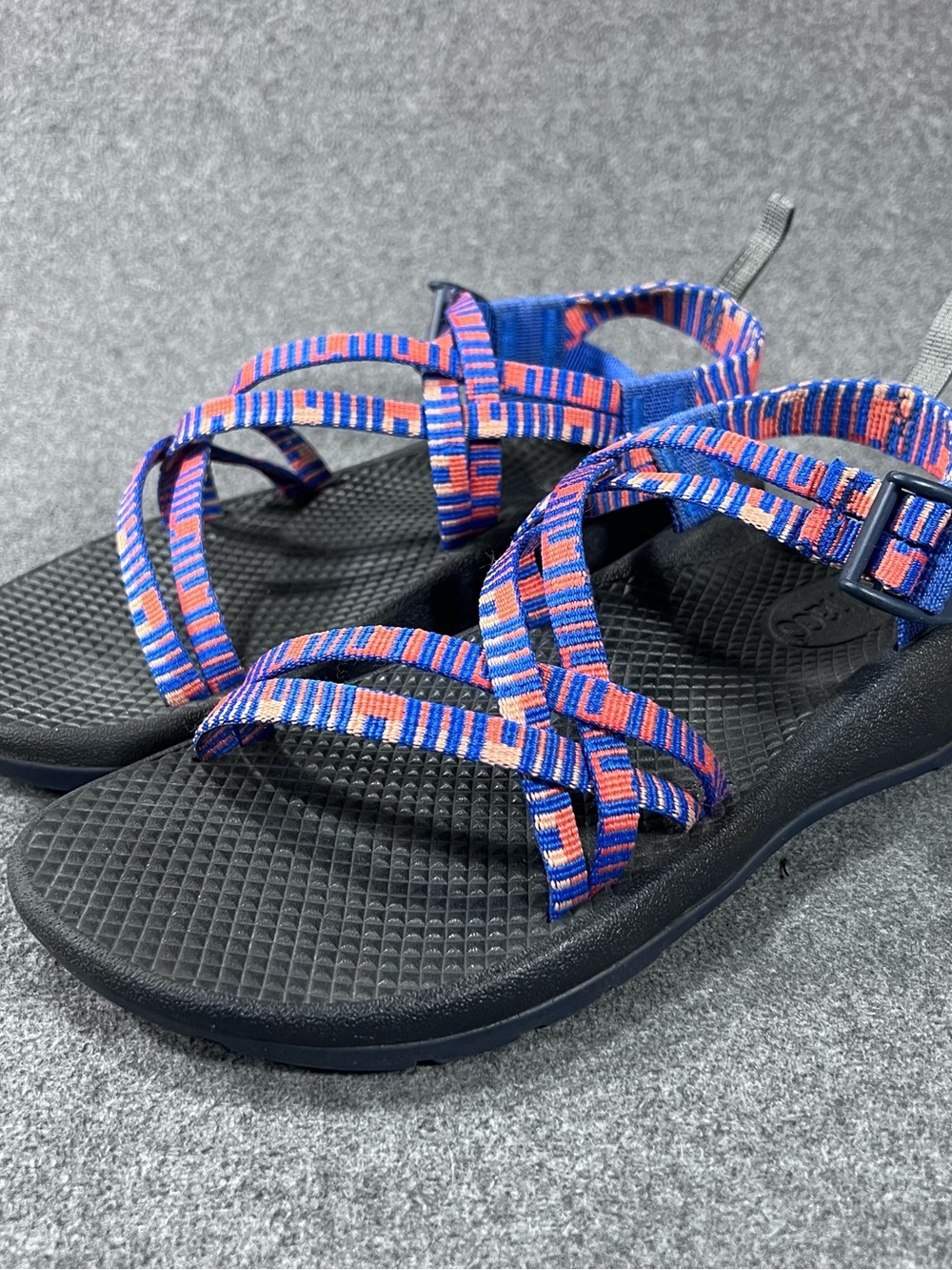 CHACO ZX/1 EcoTread Barrez Royal Canvas Water Sport Sandals Youth Size 5